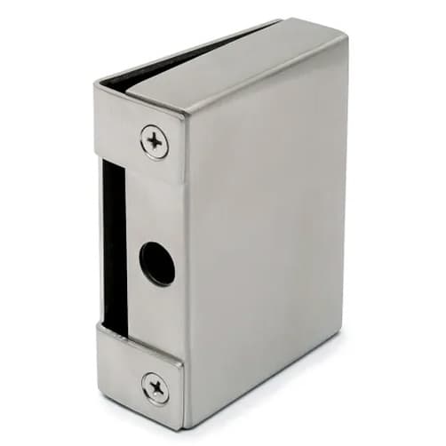 Glass Door Strike Box - Clamp Fitting - Stainless Steel