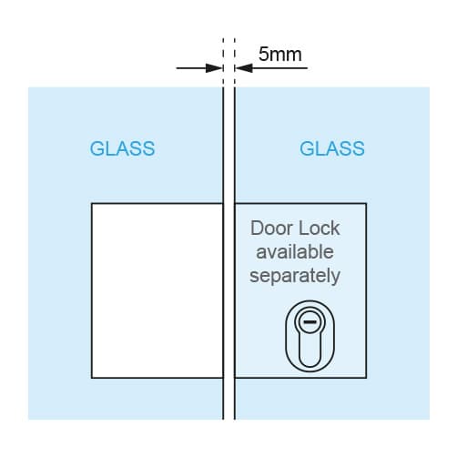Glass Door Strike Box - Clamp Fitting - Mounting