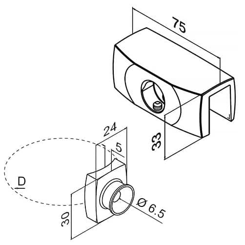 Glass Holder and Adapter Dimensions