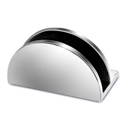 Chrome Glass Shelf Support - Curved Design