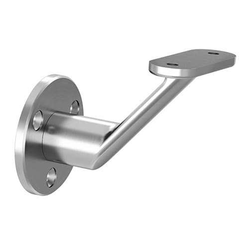Handrail Bracket - Wall to Flat - Stainless Steel