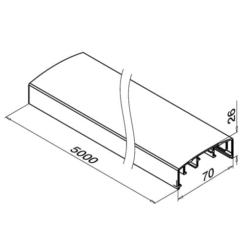 Handrail - Dimensions - Easy Alu Balustrade