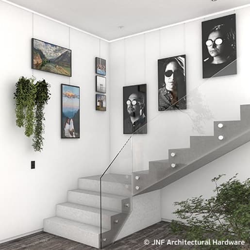 Gallery Picture Rails on Stairs