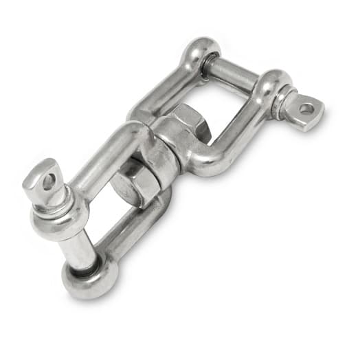 Jaw Chain Swivel for Boat Moorings 316 Stainless Steel Jaw 6mm 