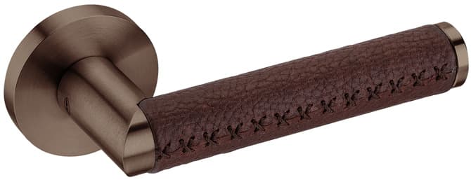 Lever Door Handle with Natural Leather Grip