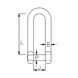 Stainless Steel Long D Shackle with Socket Head Pin Diagram