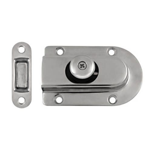Magnet Slide Latch with Strike Plate - Stainless Steel
