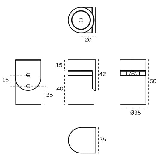 Magnetic Door Stop/Holder - Dimensions