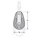 Marine Block - Double Sheave - Swivel and Becket - Dimensions