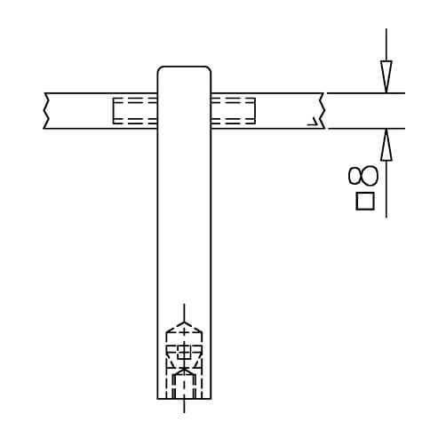 Mid Post - 8mm Mini Rail - Profile