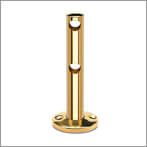 Double Mid Post Bracket - 10mm Bar Rail - Brass Finish