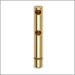 End Post - Glass Mount - Brass Finish - 6mm Bar Rail