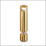 Mid Post - Glass Mount - Brass Finish - 10mm Bar Rail