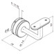 Glass-Flat-Curved-Stem Handrail Bracket Dimensions