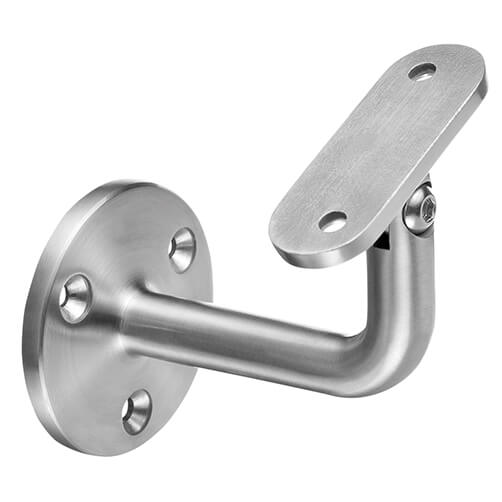 Adjustable Curved Flat Fixing Handrail Bracket For Stainless Steel Balustrade