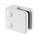 White Glass Clamp - Square - 6mm to 10mm Glass Thickness