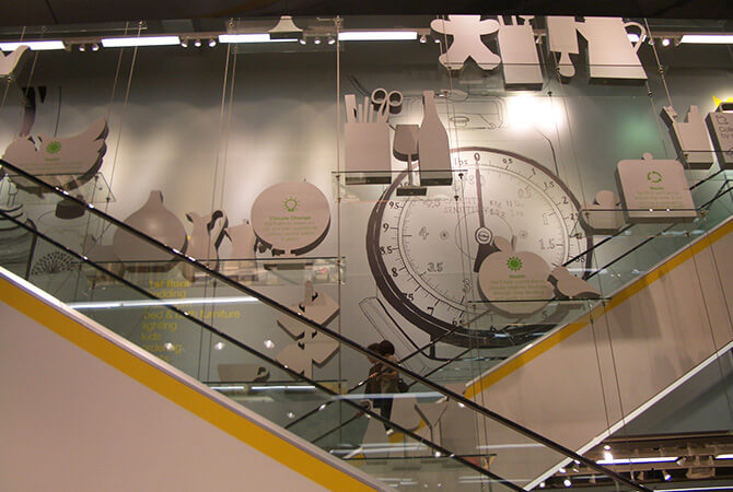 Stainless Steel Retail Display Marks & Spencer - Trafford Centre
