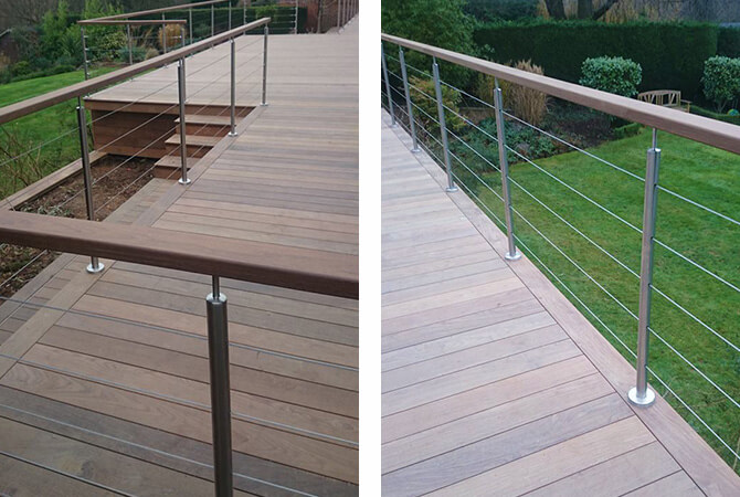 Hertfordshire deck balustrade installation.