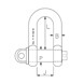 Lifting Shackle with Long Safety Pin Diagram