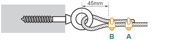 Attach wire rope grips