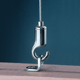 Adjustable Hook to Small Angle Bracket- Posilock Cable Display