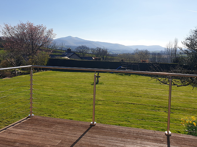 Stainless Steel Wire Balustrade Providing Unspoilt Views