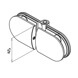 Premium Stainless Steel Glass to Glass Hinge - D-shaped Clamp - Diagram