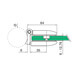 Premium Tube to Glass Hinge - D-shaped Clamp - Technical