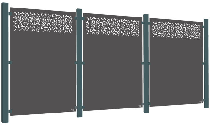 Privacy Decorative Garden Screen Kit - Aluminium