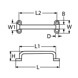 Stainless Steel Door/Pull Handle Rectangular - Dimensions