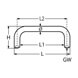 Stainless Steel Pull Handle D Shaped - Hidden Fixing Diagram