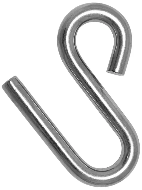S Hook with Long Arm - Stainless Steel
