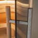 Sauna Glass Door Handle - Stainless Steel - Beech Wood