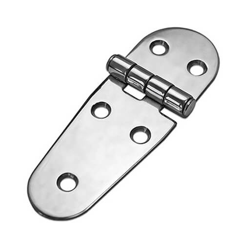 Short Sided D Shaped Hinge Stainless Steel - 5 Hole