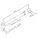 Shower Screen Support Arm - Dimensions
