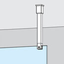 Shower Screen Support - Vertical - Square