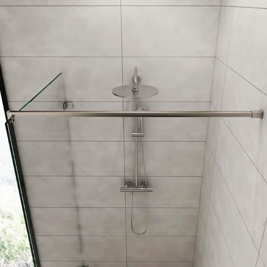 Shower Screen Support Arm - Wall to Glass - Square