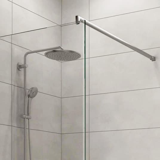 Stainless Steel and Chrome Shower Screen Support Arm