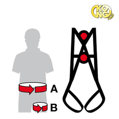 Sierra Duo - 2 Point Safety Harness - Sizing