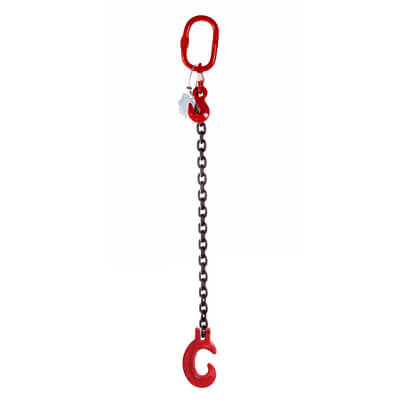 1 Leg Lifting Chain Sling with Clevis C Hook - Grade 80