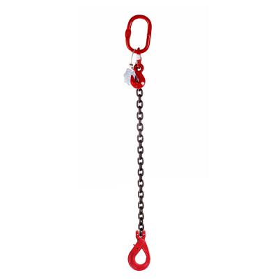 1 Leg Lifting Chain Sling with Clevis S/L Hook - Grade 80