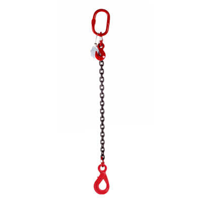 1 Leg Lifting Chain Sling with Eye S/L Hook - Grade 80