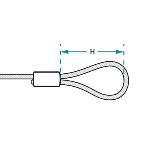 Wire Rope Sling with Soft Eye Dimensions