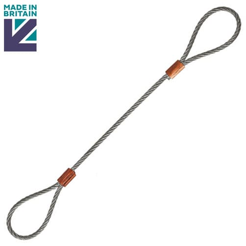 Wire Rope Sling With Soft Eye Loops - Stainless Steel