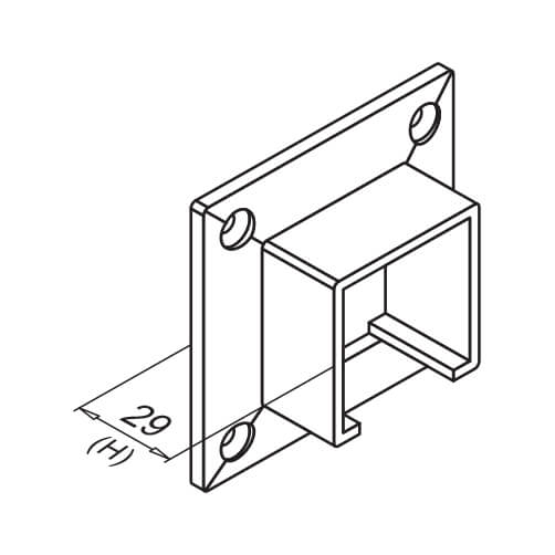 Square Wall Flange Connector - Detail