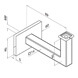 Flush Fix Square Flat Handrail Bracket - Dimensions