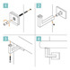 Flush Fix Square Line Tubular Handrail Bracket - Installation