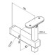 Square Adjustable Flat Fixing Handrail Bracket - Dimensions