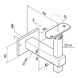 Square Adjustable Angle Flat to Tube Handrail Bracket - Dimensions