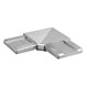 Square Flush Fit 90° Flat Bar Connector - Stainless Steel